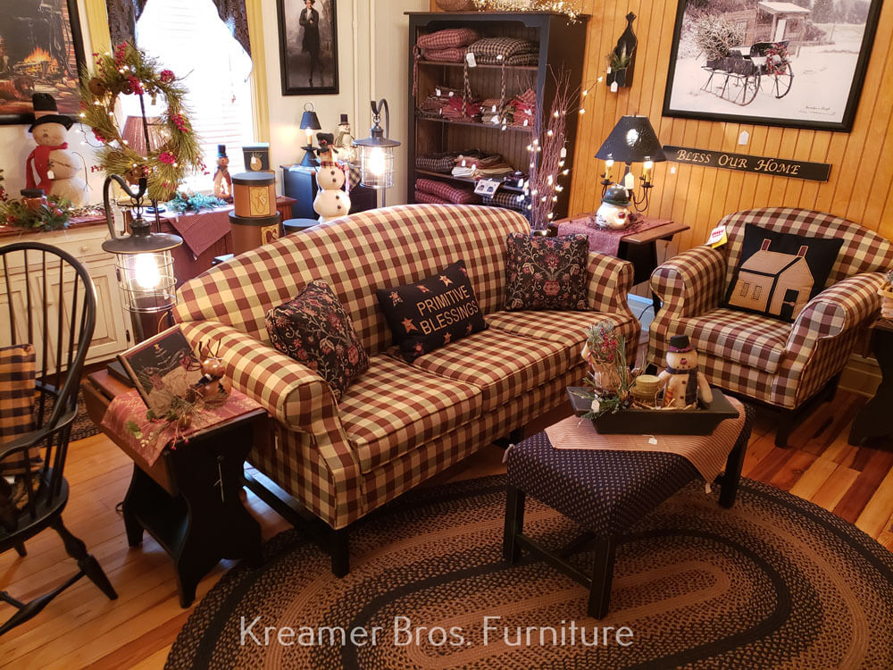 Country Collections Kreamer Brothers, Primitive Living Room Furniture